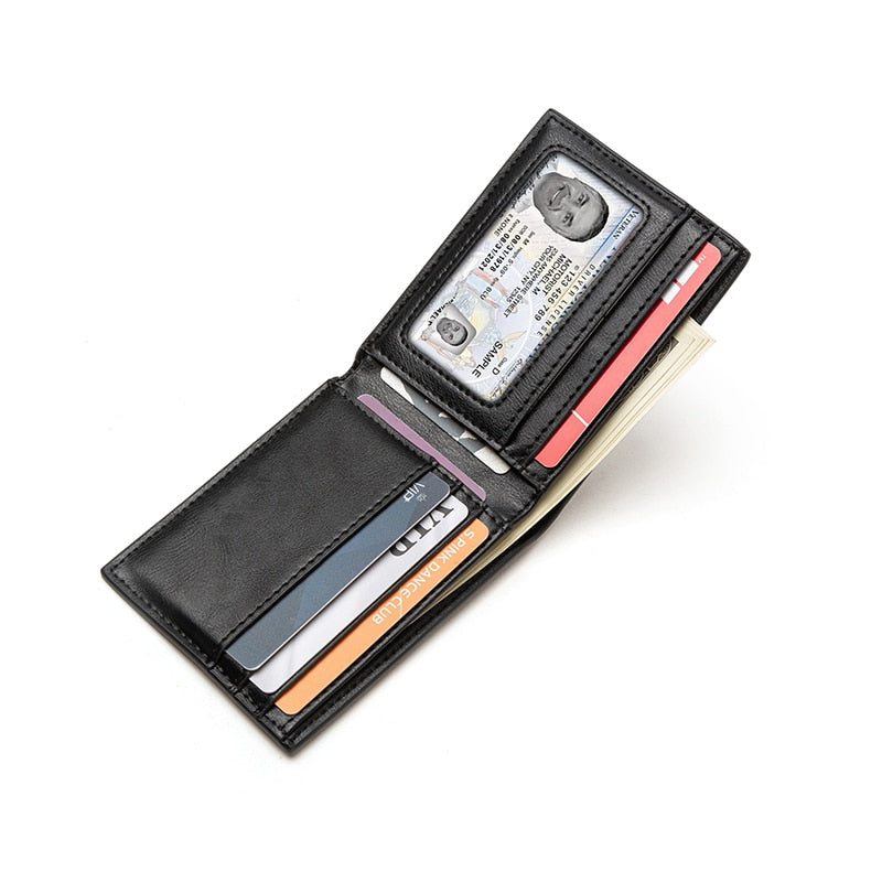 Carbon Fiber Leather Smart Wallet Cards Holder