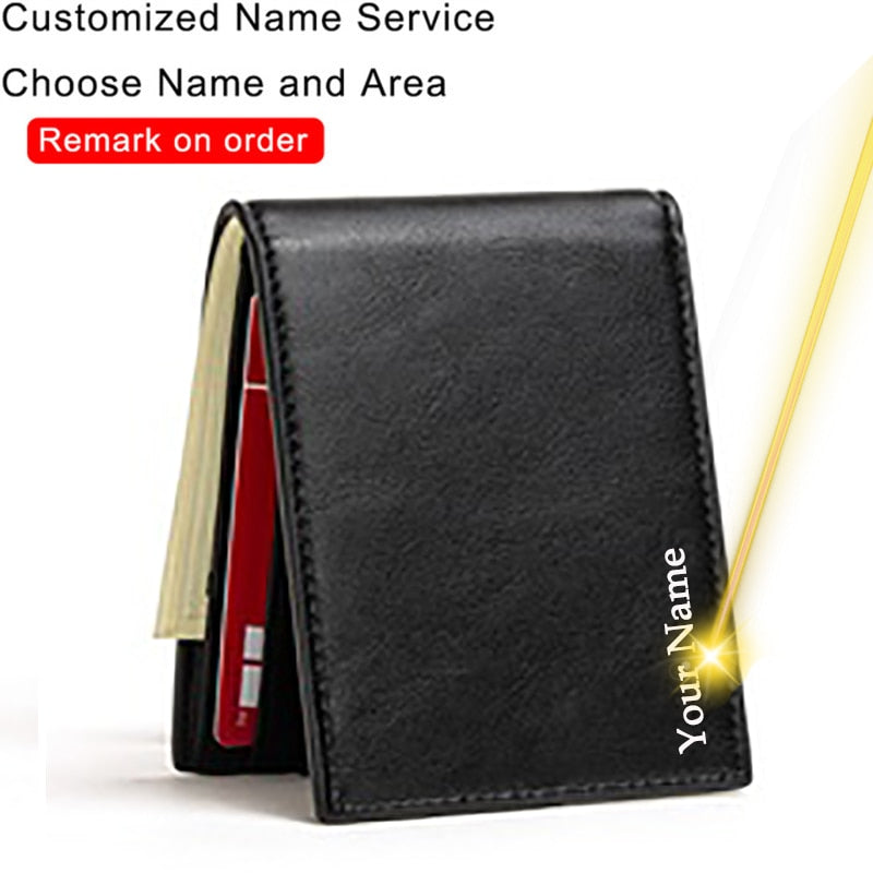 Carbon Fiber Leather Smart Wallet Cards Holder