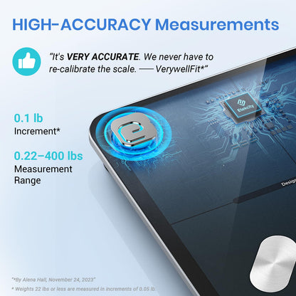 Etekcity Scale for Body Weight FSA HSA Store Eligible, Smart Bathroom Digital Weighing Machine for Fat BMI Muscle Composition, Accurate Bluetooth Home Use Health and Fitness Equipment for People