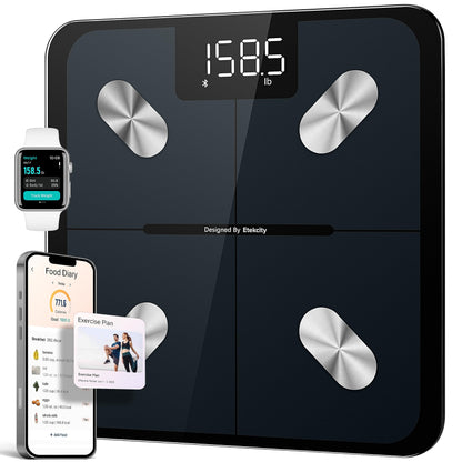 Etekcity Scale for Body Weight FSA HSA Store Eligible, Smart Bathroom Digital Weighing Machine for Fat BMI Muscle Composition, Accurate Bluetooth Home Use Health and Fitness Equipment for People